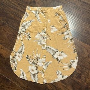 Ripcurl midi floral skirt with pockets